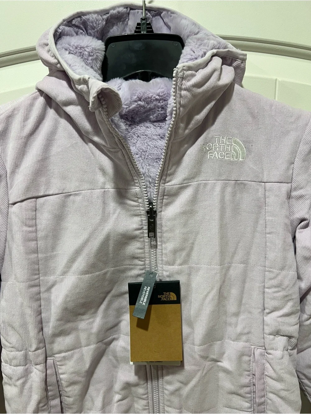 NWT❤️The North Face Girls’ Printed Reversible Mossbud Parka szL(12)